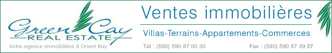 green cay immobilier, vente de villas a saint martin
