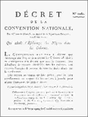 Le dcret de l'abolition de l'esclavage