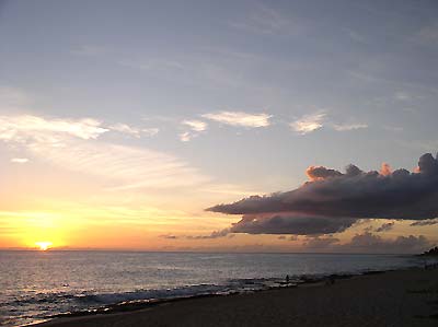 couche de soleil à baie longue